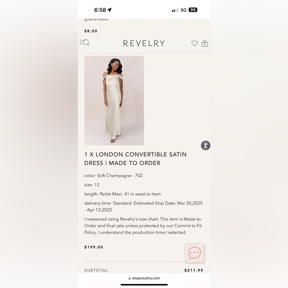 Revelry bridesmaid dress!